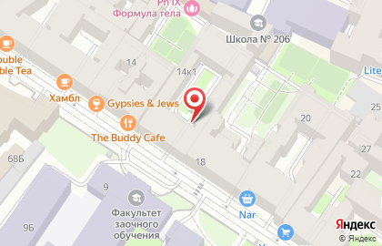Ломоносов на улице Ломоносова на карте