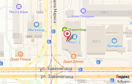Магазин хлебобулочных изделий в Правобережном районе на карте
