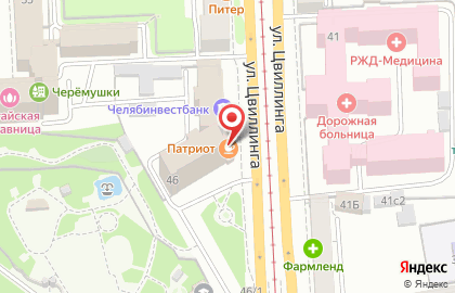 Банкомат Уралпромбанк на улице Цвиллинга на карте