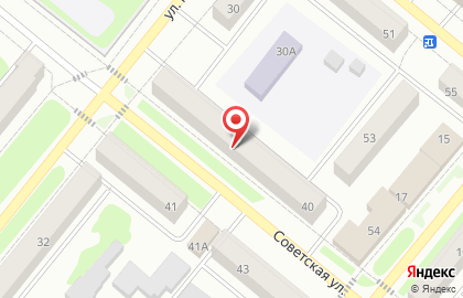 Супермаркет Продукты на Советской улице на карте