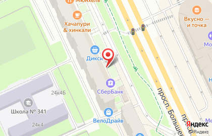 СберБанк России на проспекте Большевиков, 19 на карте