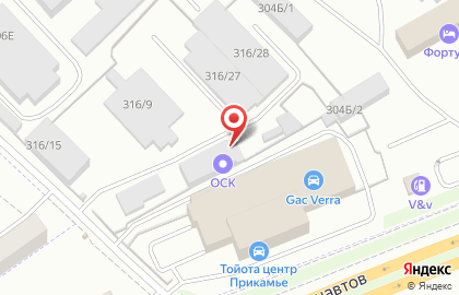 Магазин автотоваров на шоссе Космонавтов на карте