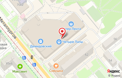 Магазин фастфудной продукции Добрая сдоба на улице Металлургов на карте