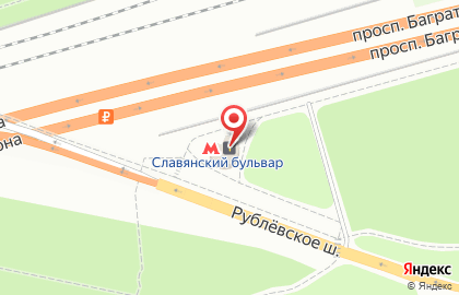 Станция Славянский бульвар на карте