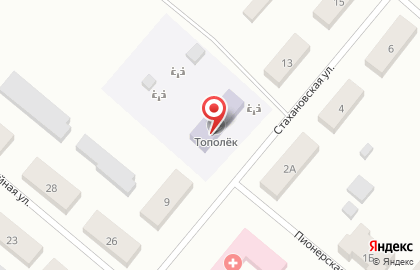 Тополек, пос. Торфяной на карте