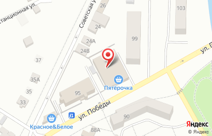 Супермаркет Пятёрочка на улице Победы на карте