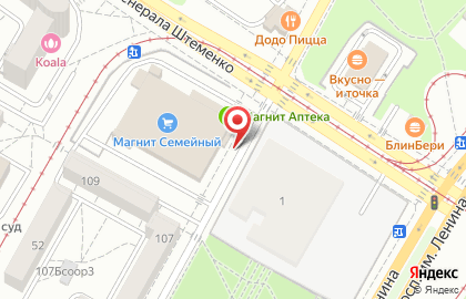 Киоск фастфудной продукции Бон Аппетит в Краснооктябрьском районе на карте