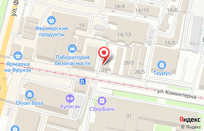 Магазин кондитерских изделий на улице Коминтерна на карте