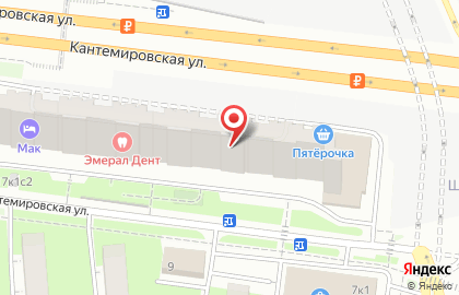 Медицинская лаборатория Гемотест на Кантемировской улице на карте