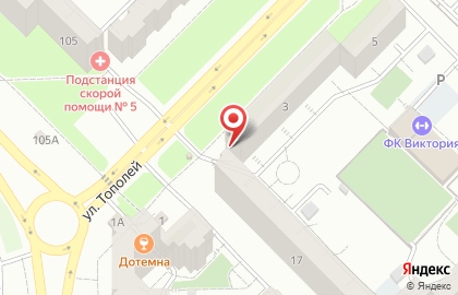 Магазин Горилка на улице Тополей на карте