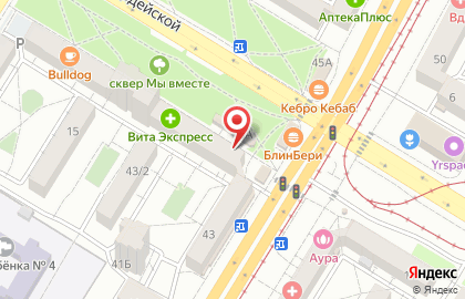 Магазин кондитерских изделий и пакетов на карте