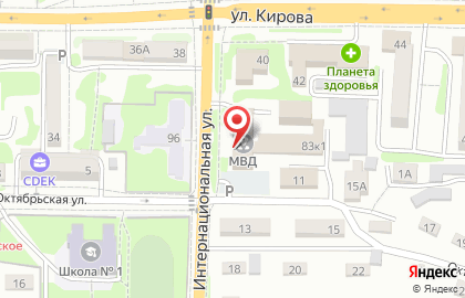 ОАО Банкомат, АКБ Приморье на Интернациональной улице на карте