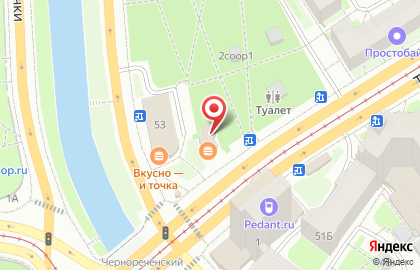 Пекарня Мельница на набережной Чёрной речки на карте