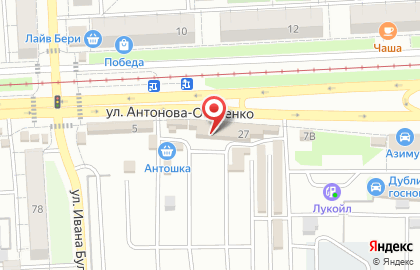 Монтажная служба на улице Антонова-Овсеенко на карте