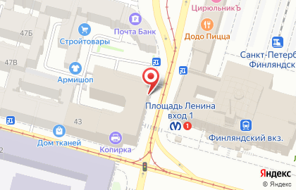 Петербургская Недвижимость, офис Финляндский на карте