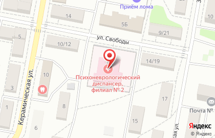 Центральная городская больница, г. Железнодорожный на улице Свободы на карте