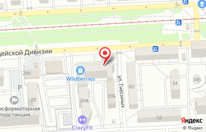 Продовольственный магазин в Дзержинском районе на карте