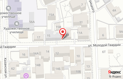 Вятский государственный университет на улице Молодой Гвардии на карте