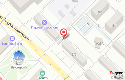 Магазин тканей и текстиля на улице Гидростроителей на карте