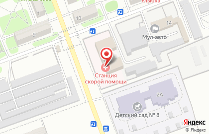 Станция скорой медицинской помощи Областная станция скорой медицинской помощи на улице Менделеева на карте