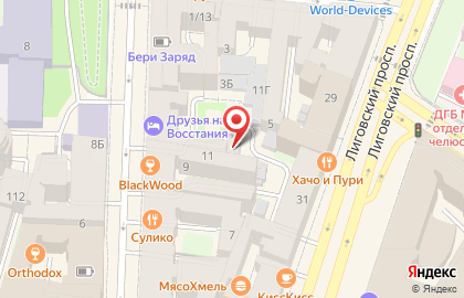 Ветеринарный центр Белый Бим на метро Площадь Восстания на карте