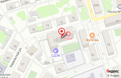Медицинский центр Кари на Карельской улице на карте
