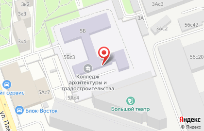 Московский колледж архитектуры и градостроительства на метро Шоссе Энтузиастов на карте