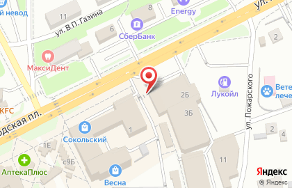 Универсам Пролетарский на улице Баумана на карте