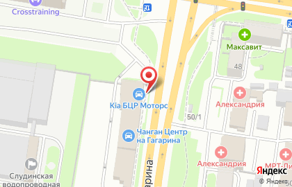 Автотехцентр БЦР Моторс на проспекте Гагарина на карте