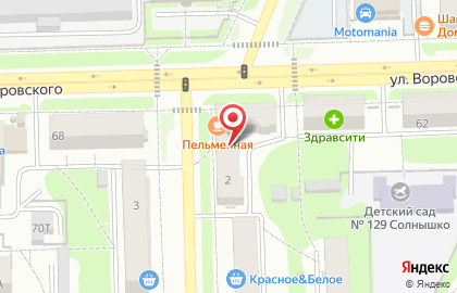 Магазин КрепЦЕНТР на улице Воровского на карте