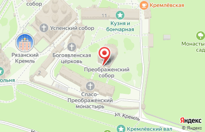 Спасо-Преображенский собор в Рязани на карте
