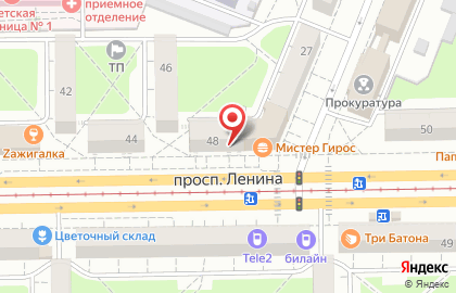 Салон красоты Matiss на проспекте Ленина на карте