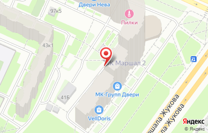 Автошкола Рулевой на проспекте Маршала Жукова на карте