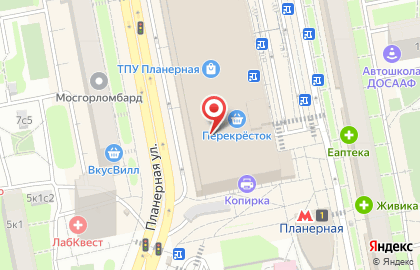 Магазин замороженных полуфабрикатов Элика на Планерной улице на карте
