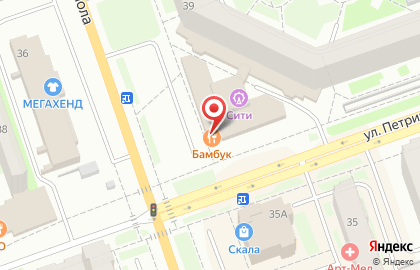 Кафе Бамбук на улице Петрищева на карте