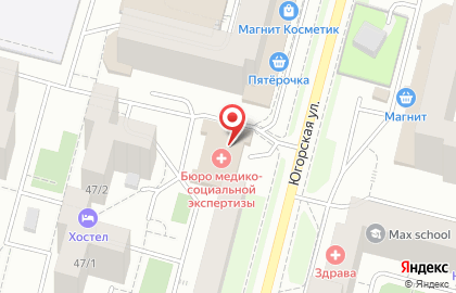РТЦ на Югорской улице на карте