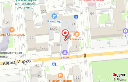 Цирюльня Тайга на улице Карла Маркса на карте