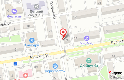 Продовольственный магазин Юбилейный на Русской улице на карте