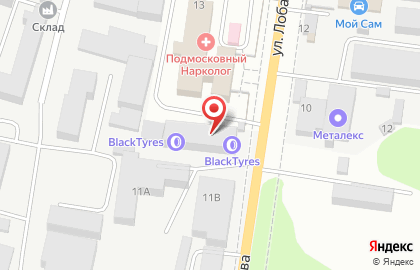Шинный центр Blacktyres.ru на улице Лобачёва на карте