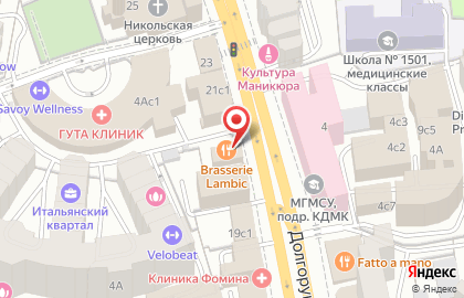 Пивной ресторан Brasserie Lambic на Долгоруковской улице на карте