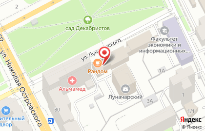 Торгово-производственная фирма Интэко на улице Луначарского на карте