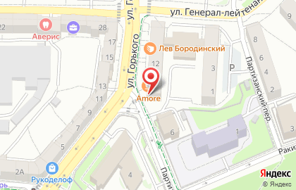 Парикмахерская №9 на улице Горького на карте