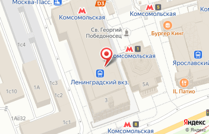 Банкомат Уралсиб на Комсомольской площади, 3 на карте