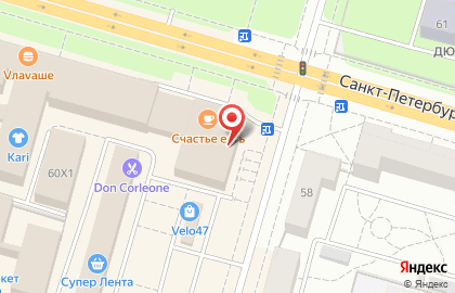 Супермаркет Магнит на Санкт-Петербургском проспекте на карте