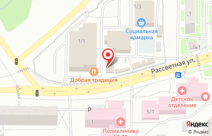 Магазин фастфудной продукции на улице Красных Зорь на карте