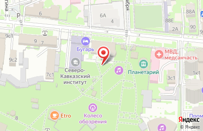 Киоск мороженого и молочных коктейлей на карте