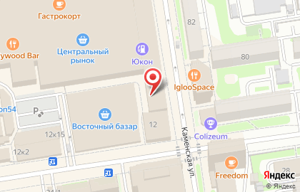 Центральный район Киоск по продаже фруктов и овощей в Заельцовском районе на карте