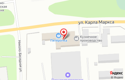 Супермаркет Пятерочка на улице Карла Маркса на карте