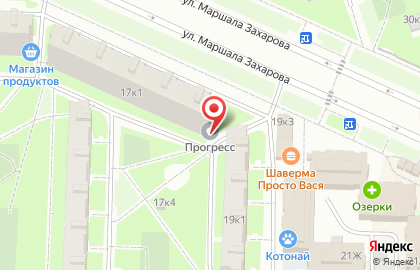 Ломбард Прогресс на улице Маршала Захарова на карте