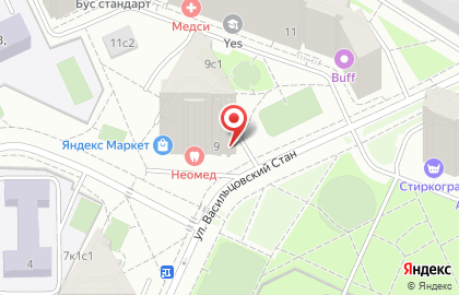 Магазин косметики и бытовой химии на улице Васильцовский Стан на карте